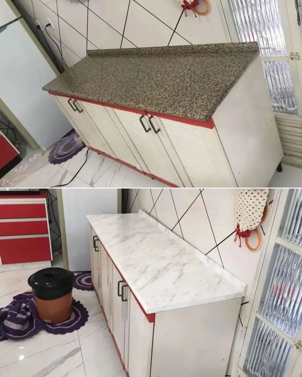 envelopamento de armários e geladeira - Foto 4