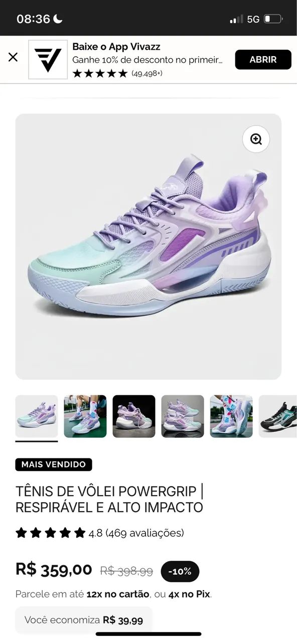 Tênis de vôlei e corrida  - Foto 2