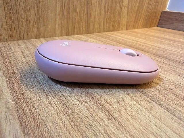 Mouse Sem Fio Logitech Pebble Mouse 2 M350s Rosa - Foto 4