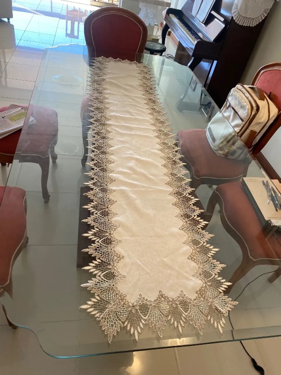 Tampo de mesa de vidro artesanal - Foto 2