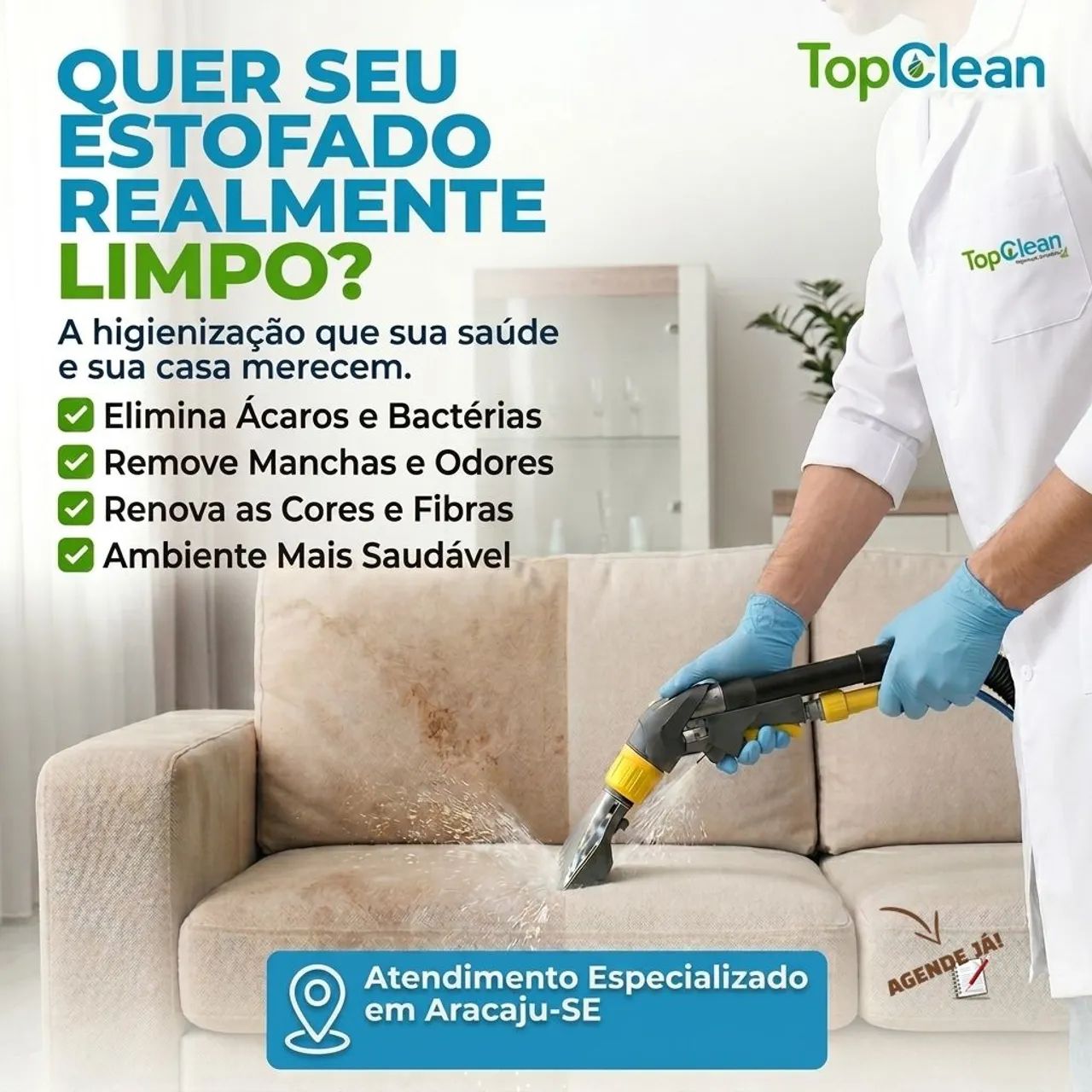 Limpeza em estofados 
