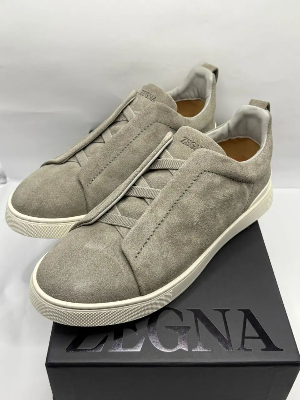 tênis zegna triple stitch cinza 40