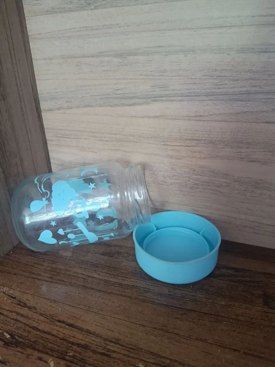 Pote de Vidro Decorado comTampa Tema Bebê  - Foto 5