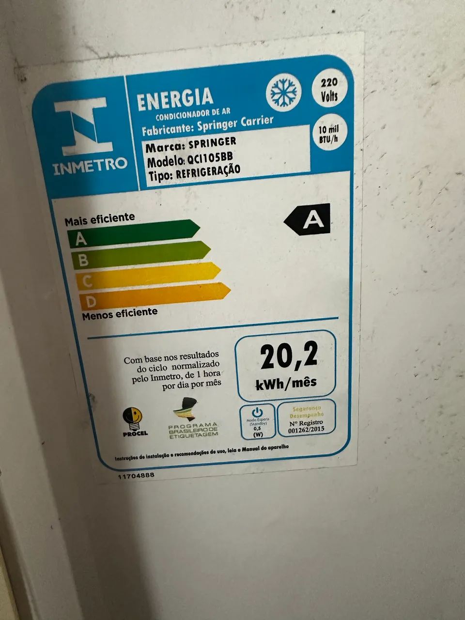 AR-CONDICIONADO SPRINGER MIDEA 10.000 BTUS - Foto 2