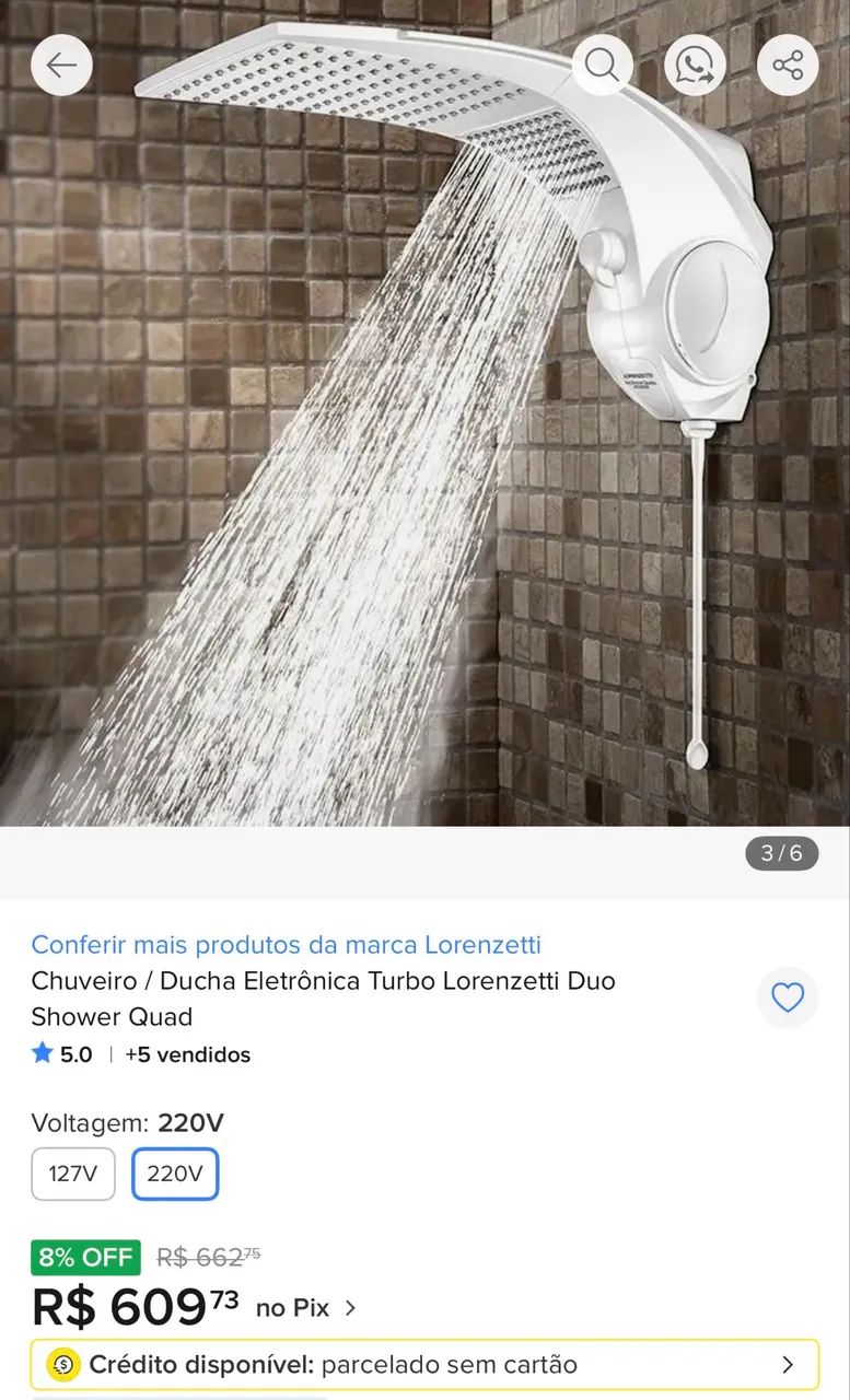 Chuveiro Elétrico Lorenzetti 2 em 1