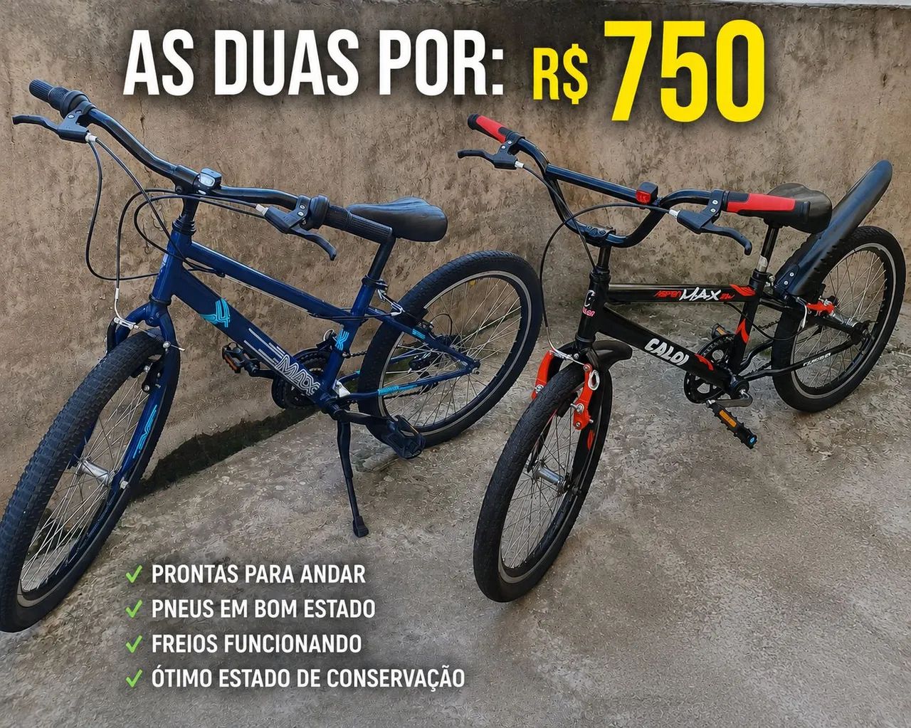 VENDO 2 BIKES ARO 20 E 24