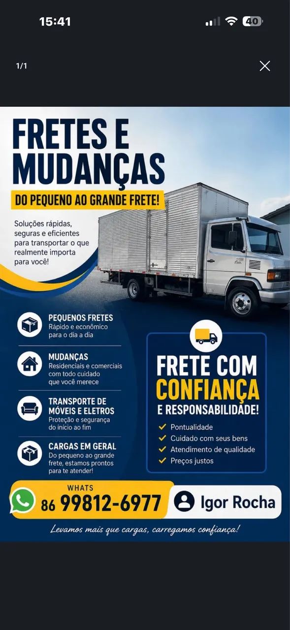 Fretes e mudanças 