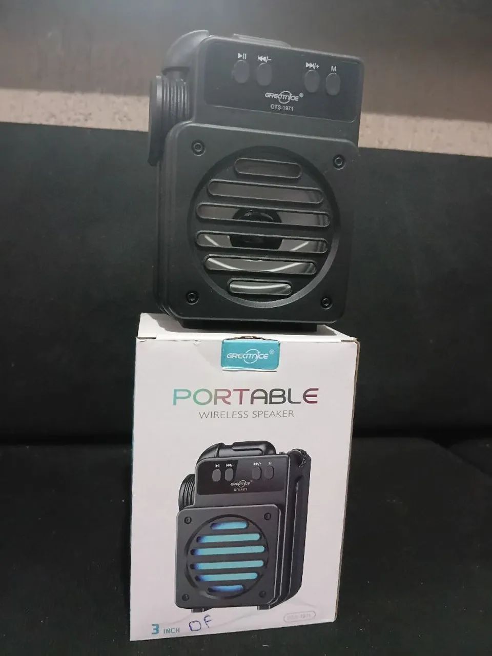 CAIXA DE SOM BLUETOOTH KODI - PORTÁTIL E COM LED*<br><br> - Foto 2