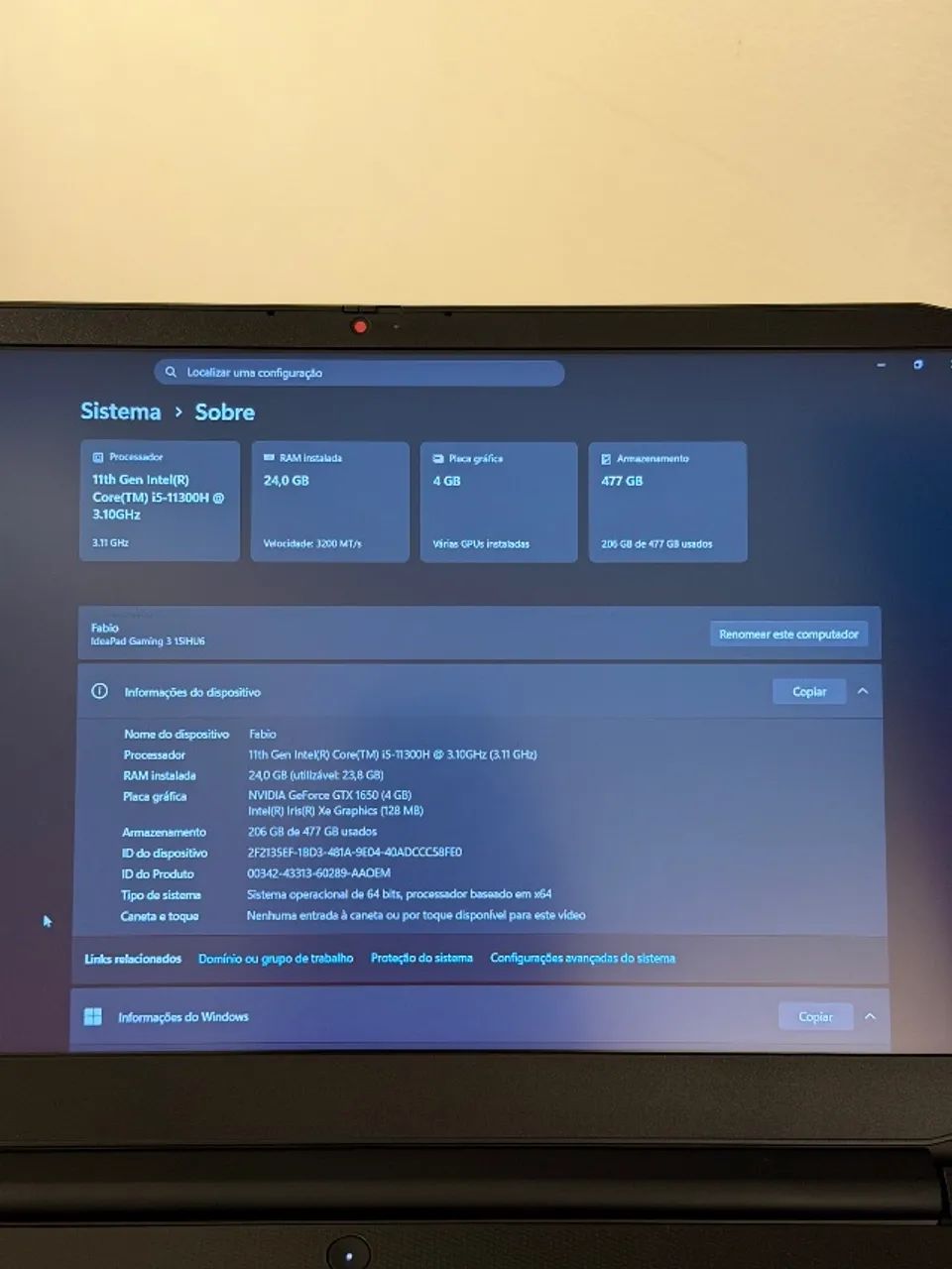 Notebook Ideadpad Gaming i3 Lenovo - Foto 3