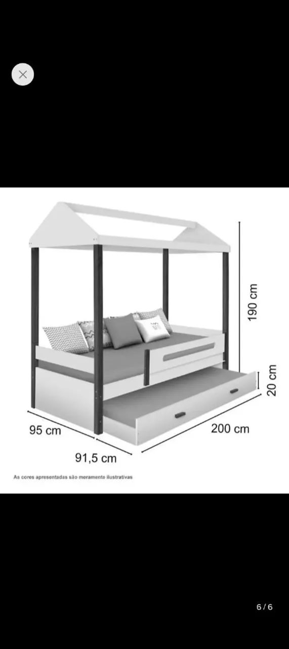 Cama Bicama infantil tipo princesa  - Foto 2
