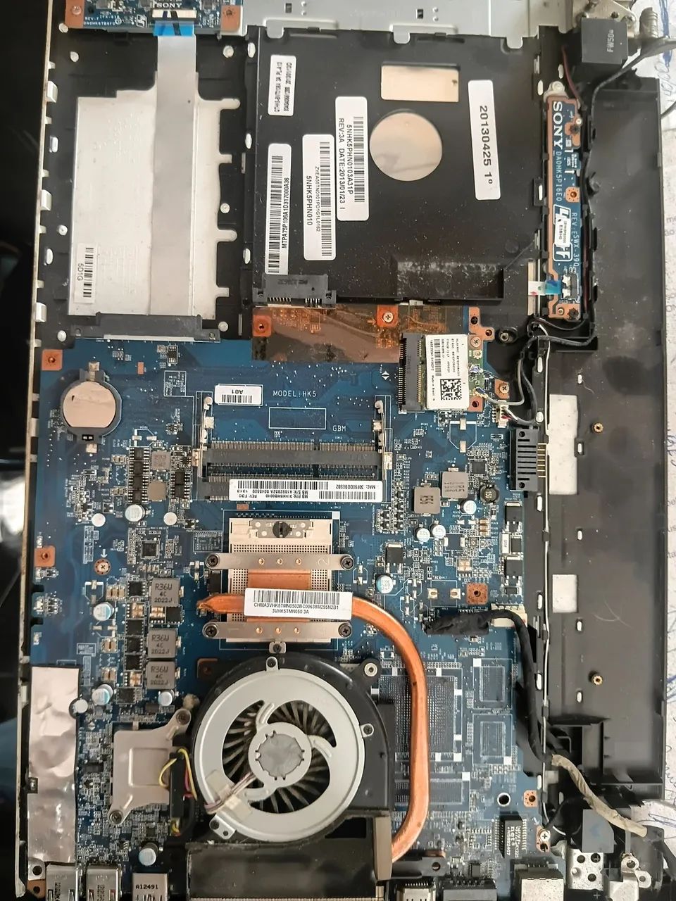 Placa mãe Sony vaio core i3 de terceira 