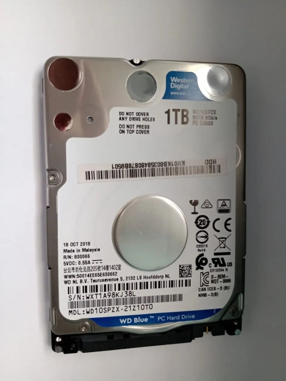 HD-Eslim Para Notebooks, e PC 1TBWD-blue