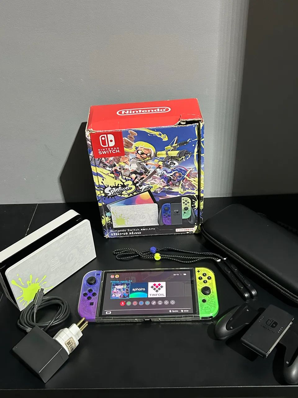 Nintendo Switch OLED Desbloqueado - Edição Especial Splatoon