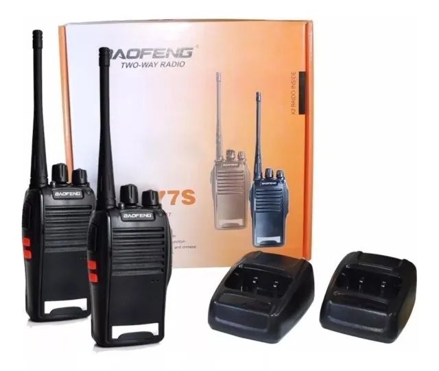 Kit C/2 Radio Walk Talk Comunicador Bf 777s 
