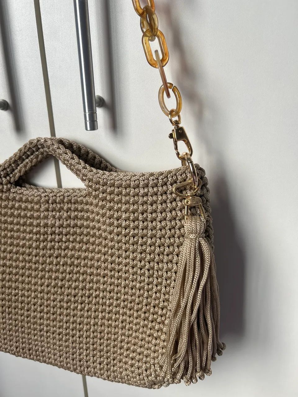 Bolsa em crochê ótimo estado  - Foto 4