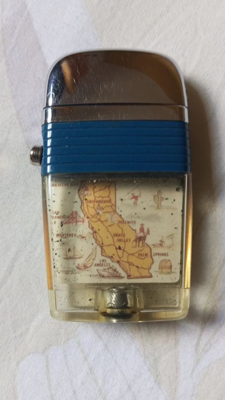 Isqueiro Antigo Scripto À Fluído Atlas California # - Foto 4