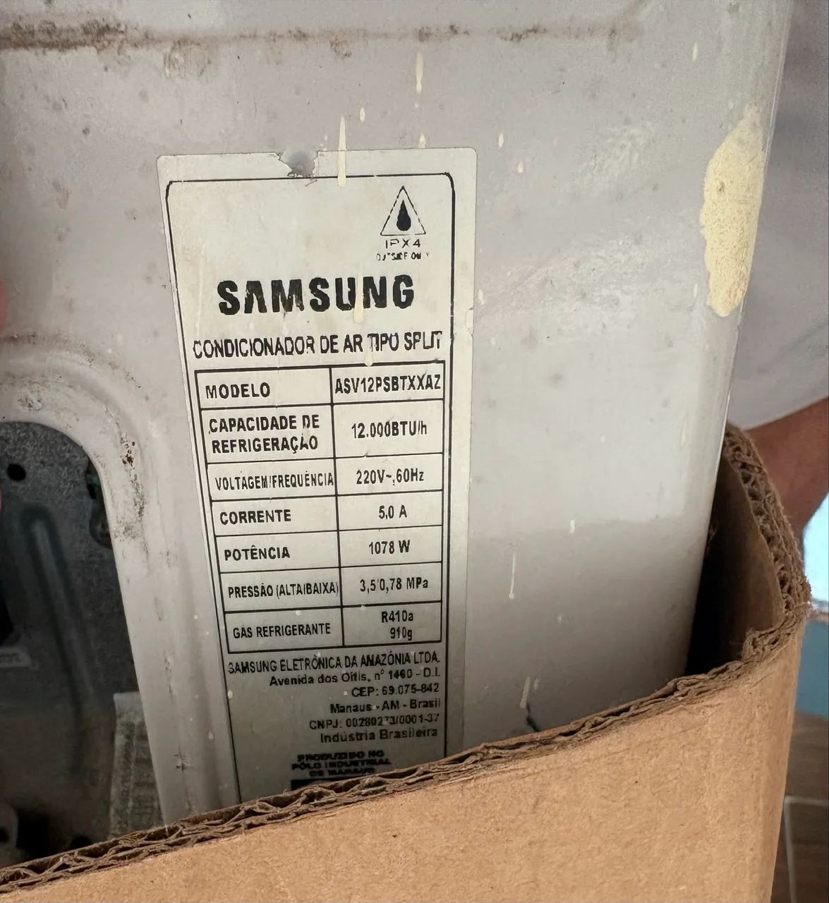 Ar condicionado Samsung 12 mil inverter - DEFEITO
