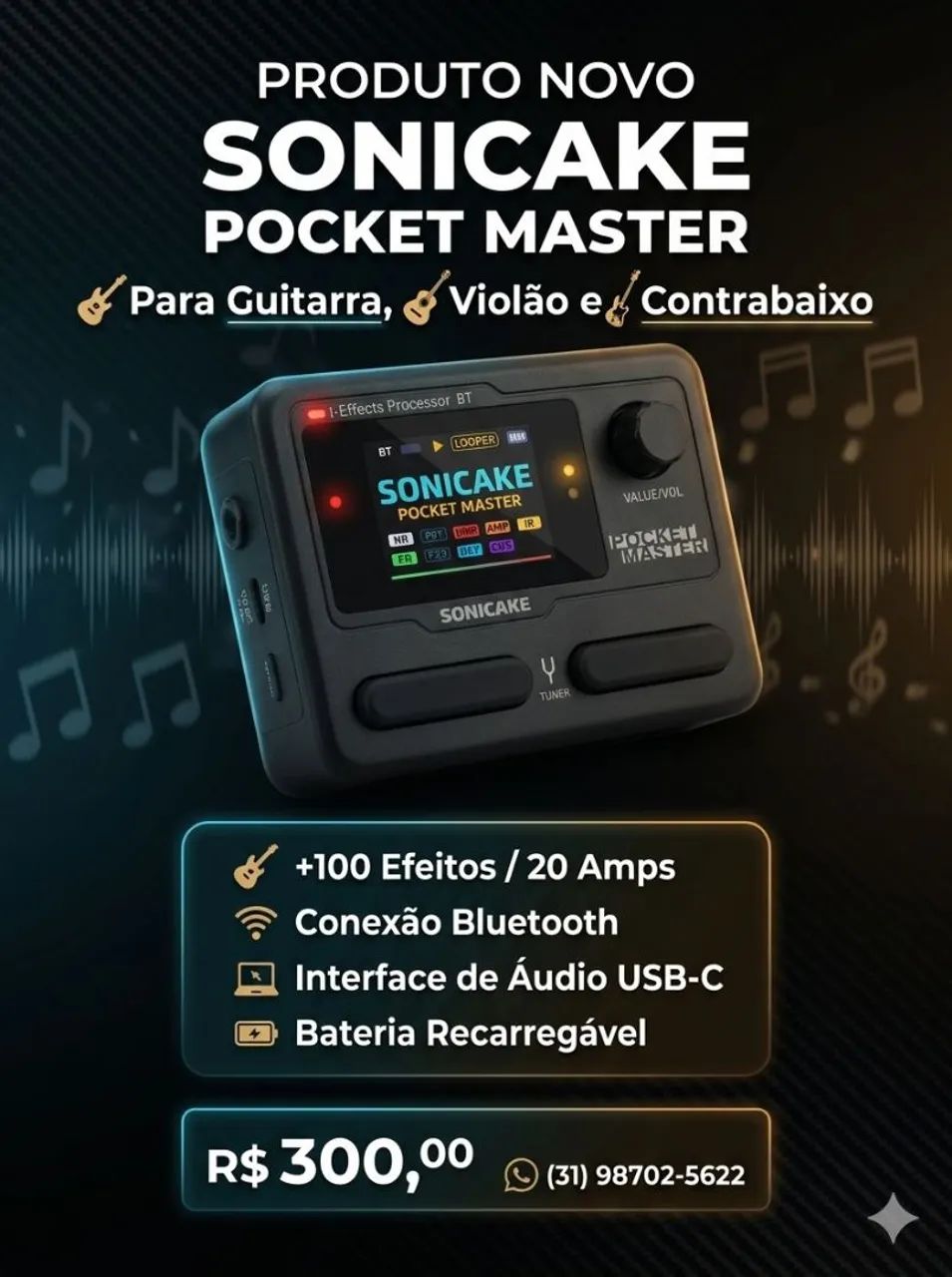 Pedaleira pocket master nova 