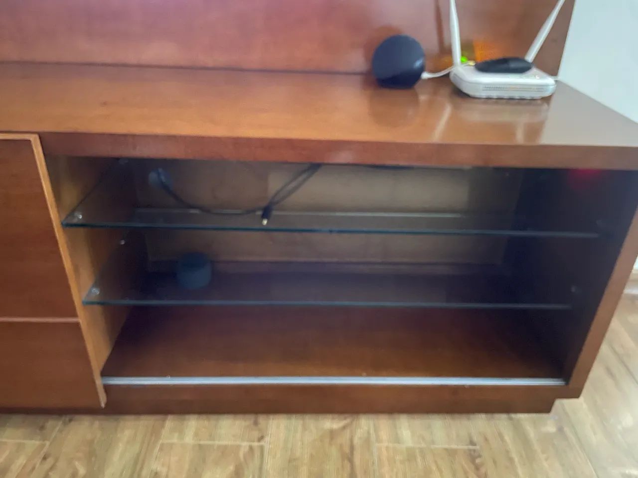 Painel + rack em madeira maciça  - Foto 5