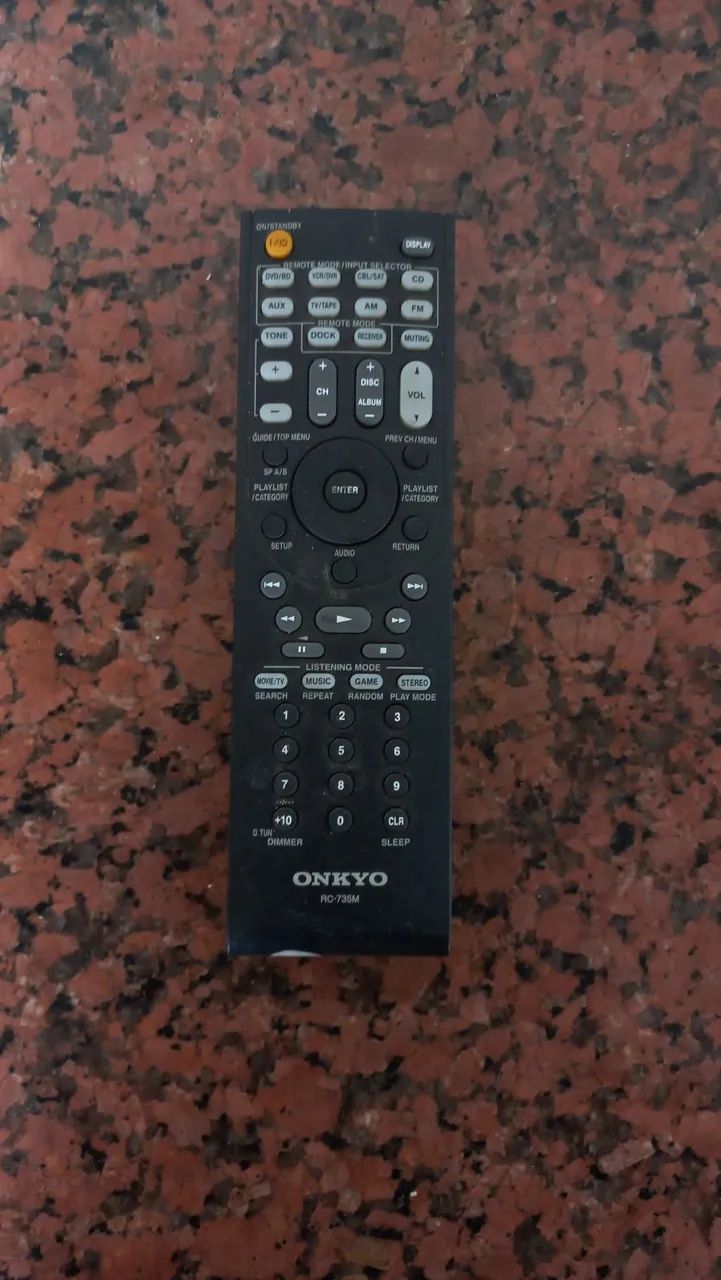 Controle remoto onkyo RC-735M original home theatre receiver som 3x1 toca disco radiola  - Foto 2