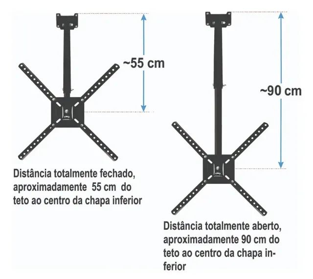 Suporte De Teto Tv Articulado Technosat 10 A 65 polegadas Modelo 4600 - Foto 5