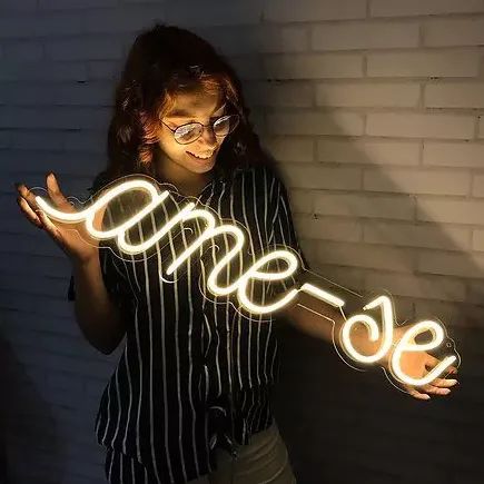 Luminária Neon Led Ame-se 80x16cm