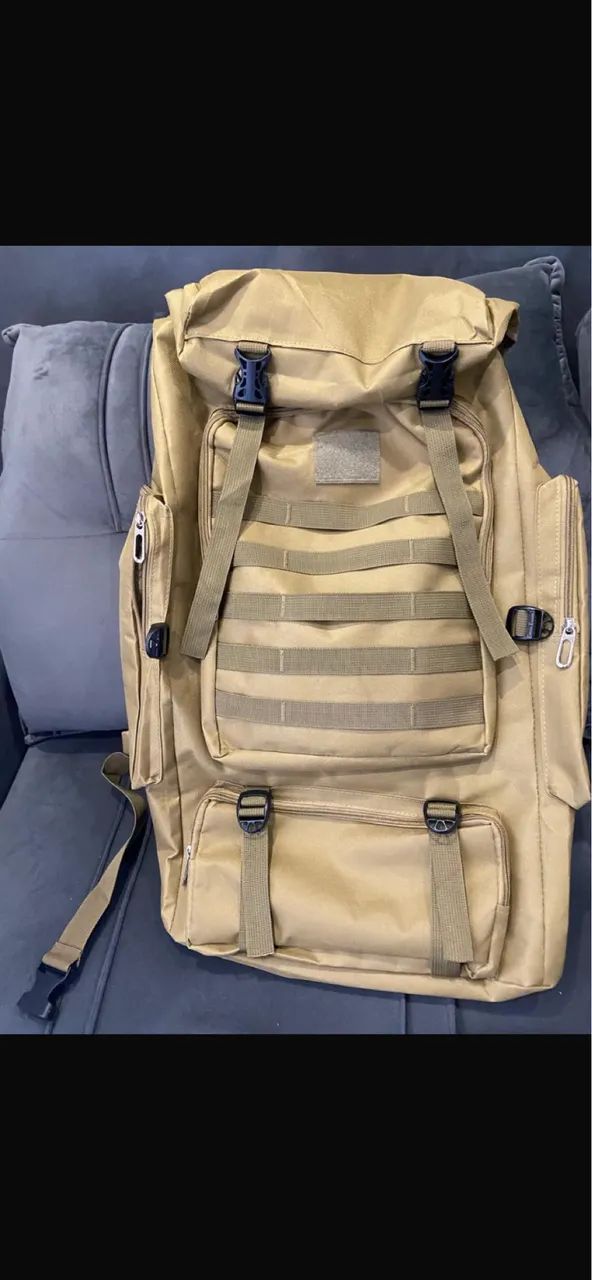 Mochila Bege - capacidade 50L  - Foto 2