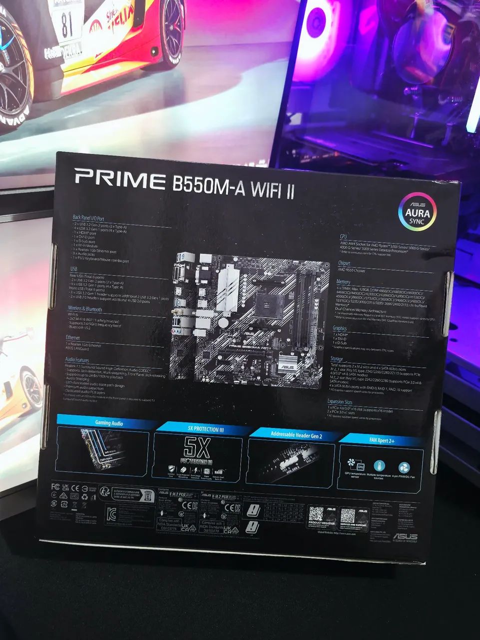 Placa-Mãe Asus Prime B550M-A Com Wifi 6 E Bluetooth Socket AM4 - Foto 2