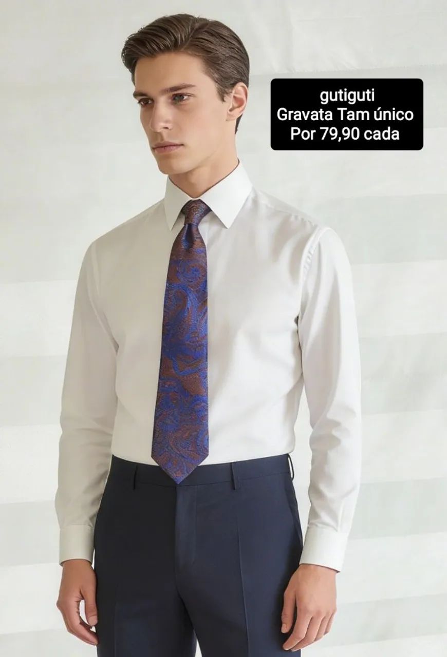 Masculino Gravata  03  por - Foto 3