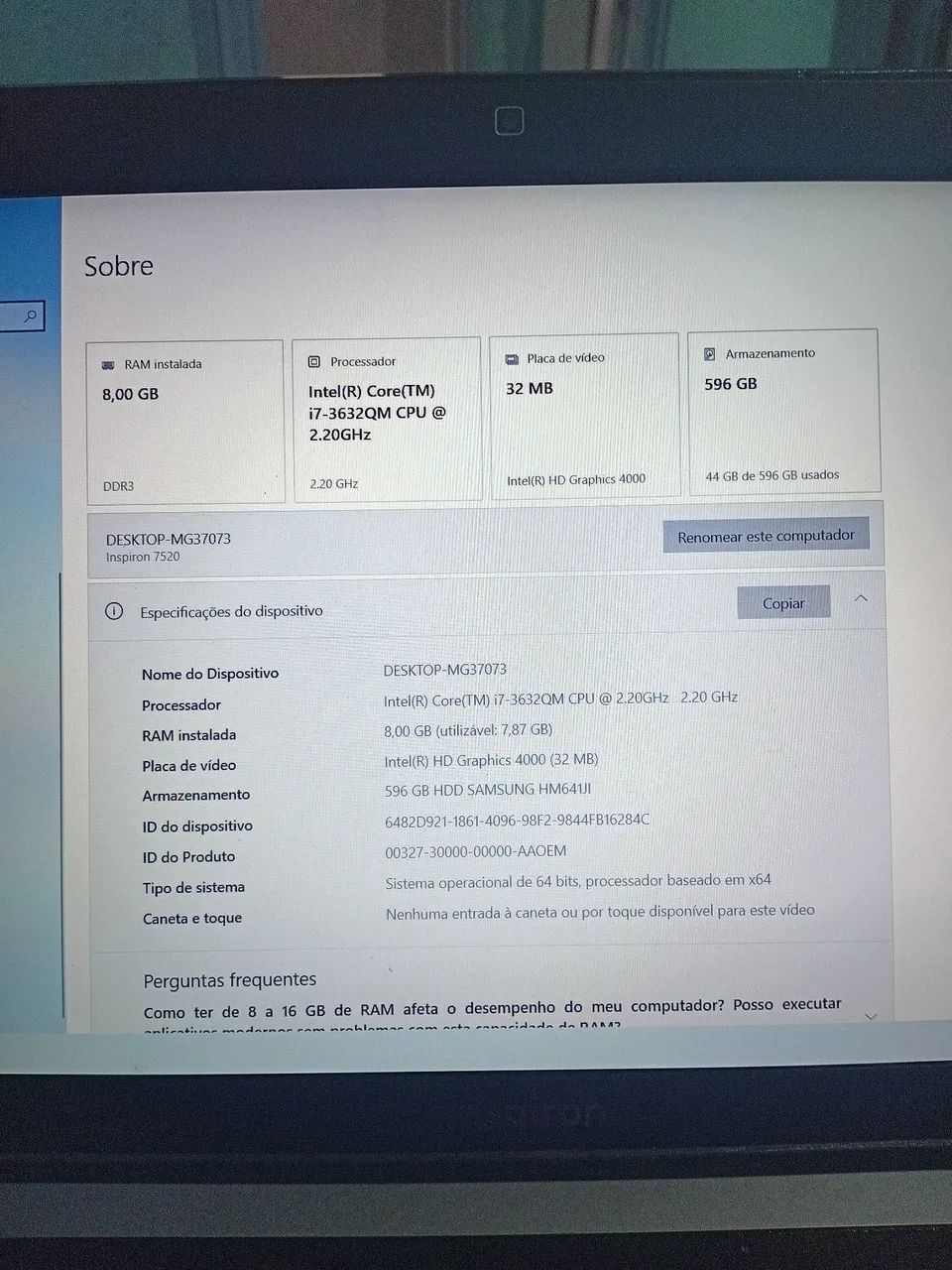 NOTEBOOK DELL INSPIRON I7  - Foto 5