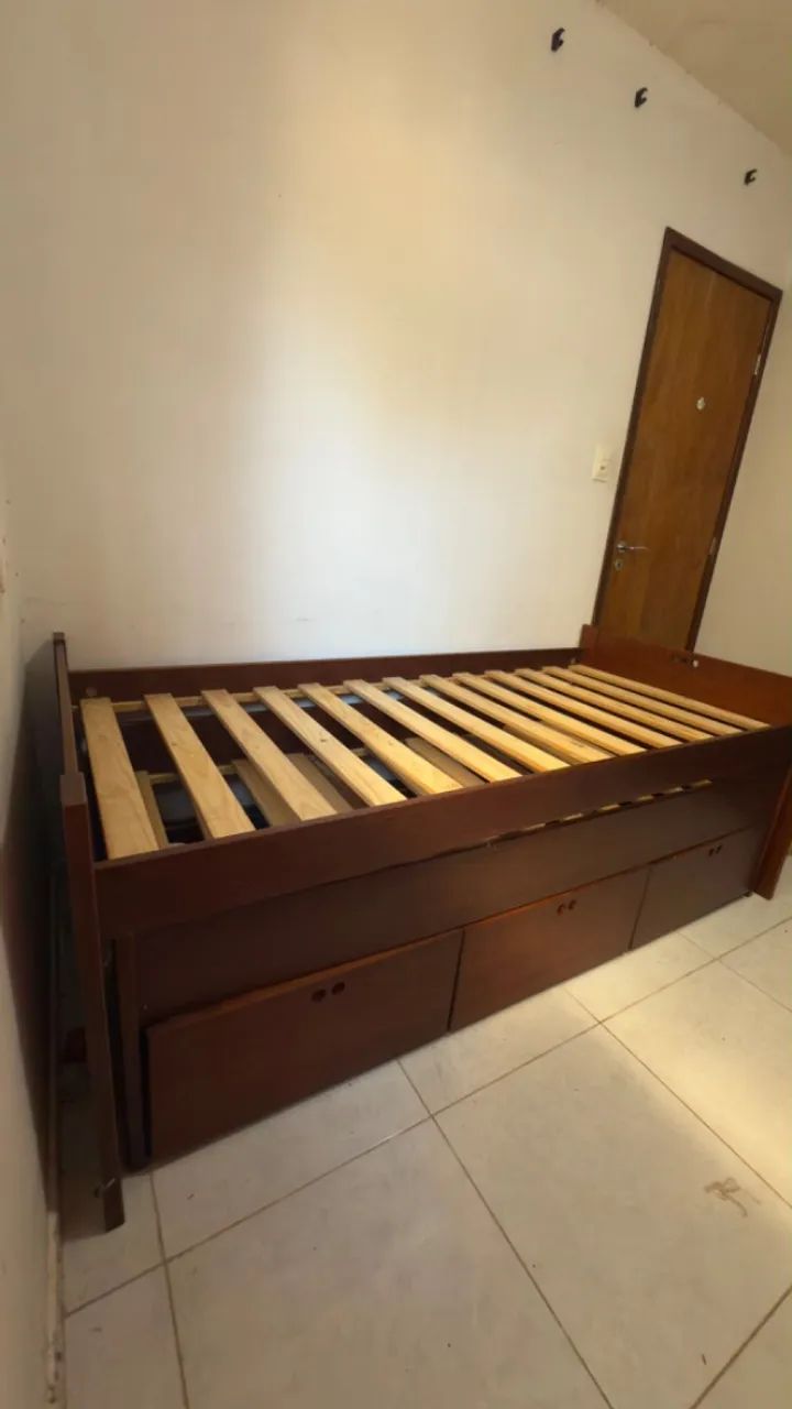 Cama solteirão madeira tokstok  - Foto 4