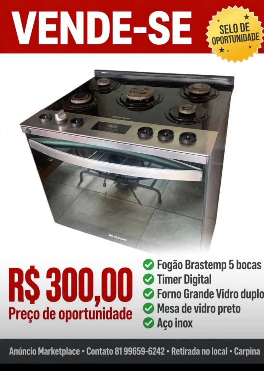 Fogão 5 bocas 