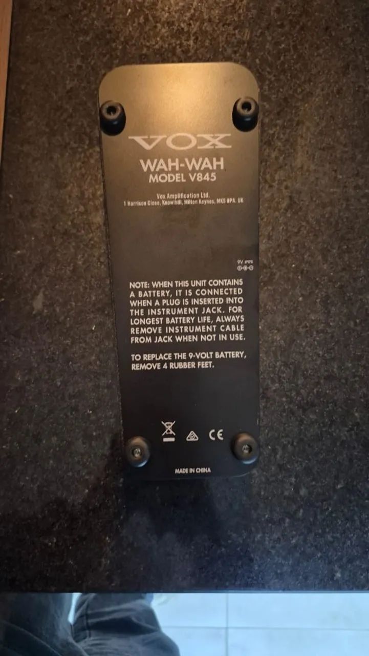 Pedal VOX V845 Wah-Wah Original para Guitarra - Instrumentos