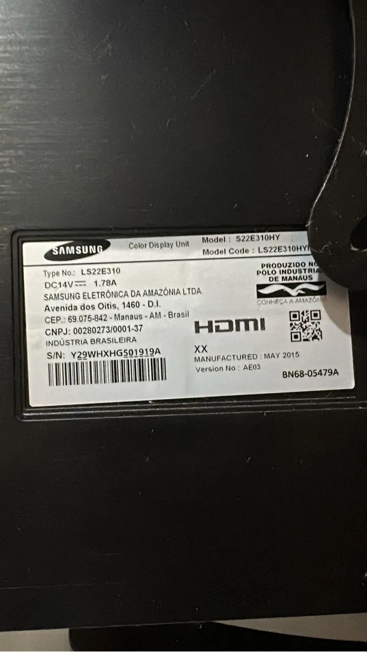 monitor samsung s22e310hy preto - Foto 2