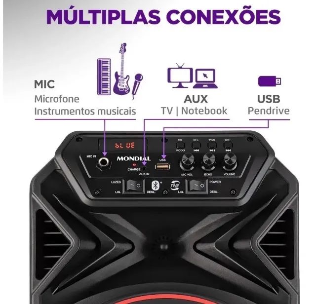 Caixa de som amplificada Mondial  - Foto 3