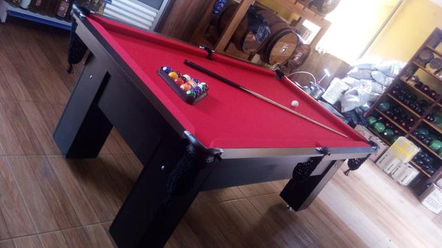 Mesa de Bilhar Tecido Vermelho TX Cor Preto Modelo JTU6321 - Foto 2