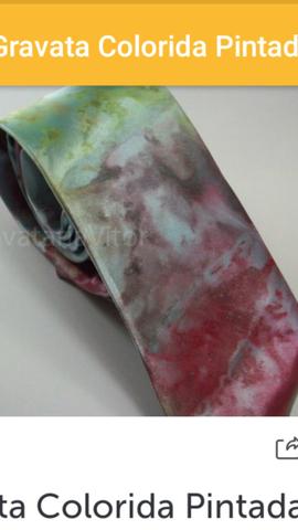 Gravatas pintadas a mao