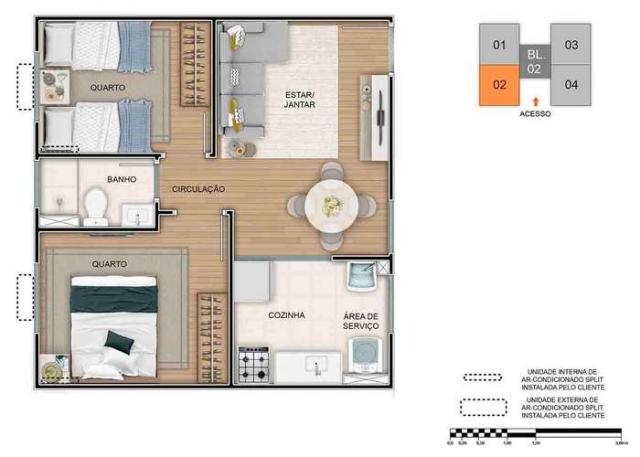 Arcos do Campo - Apartamento com ótima localização em Vila Jaiara - Anápolis, GO - ID3730 - Foto 10