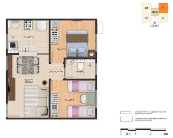 Porto Garibaldi - Apartamento de 2 quartos em Feitoria - São Leopoldo,RS - ID3731 - Foto 12