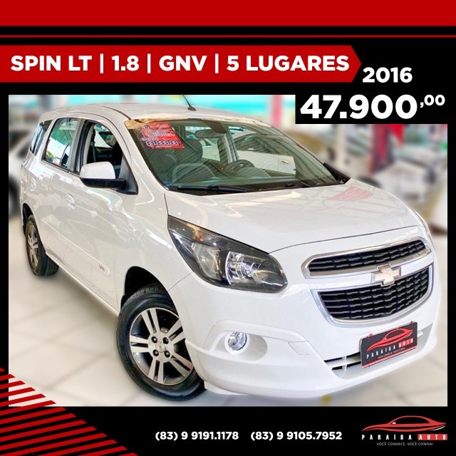 SPIN LT 1.8 2016 5 LUGARES  PARAIBA AUTO 