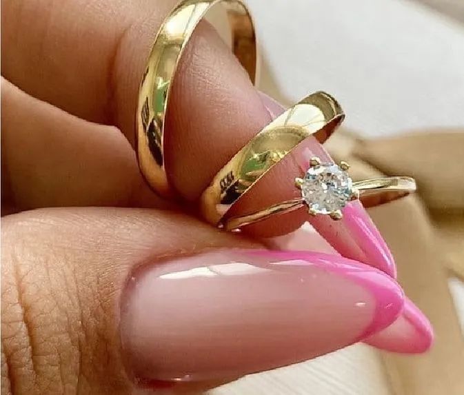 Alianças Personalizadas Compromisso Gravação+ Anel+ Garantia 