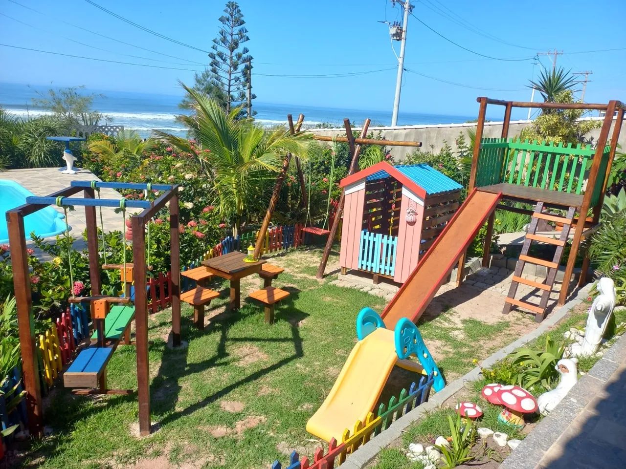 Casa de Praia para Temporada com Piscina e Playground - Foto 11