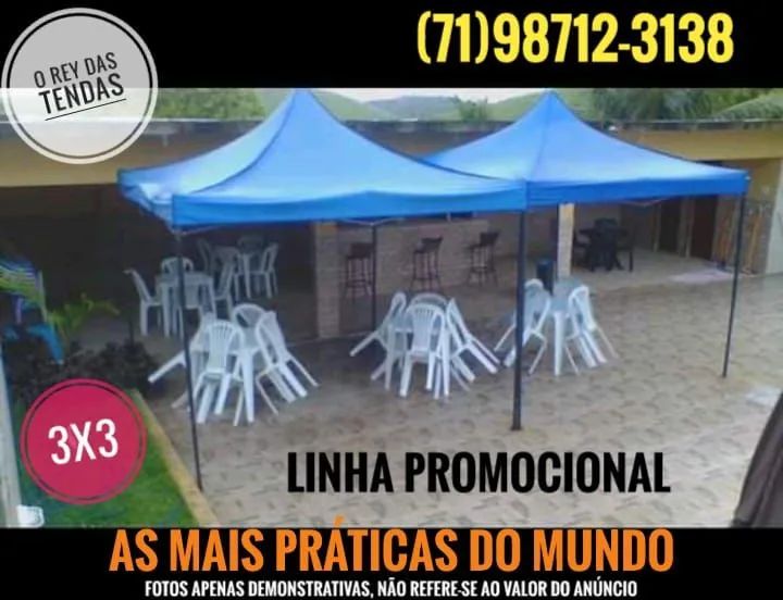 Toldo sanfonado 3x3 promoção da fábrica - A mais prática do mundo!