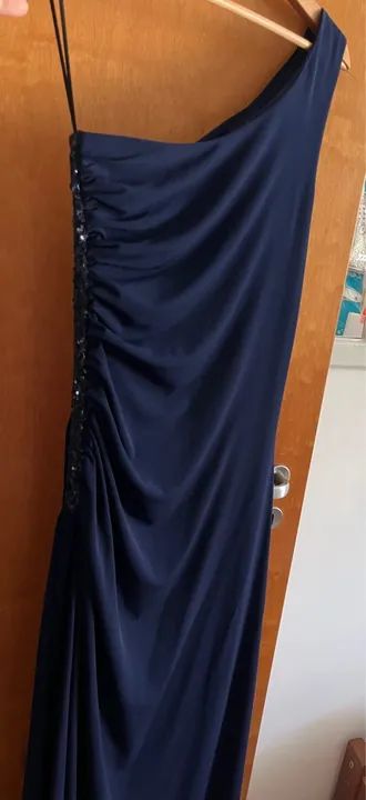 Vestido Longo Azul - Um ombro só
