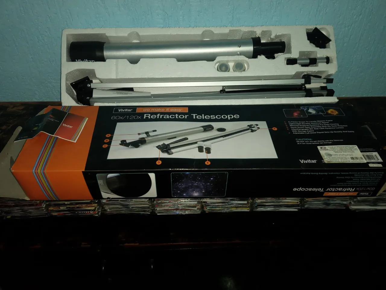 Telescópio Refrator Vivitar 60x/120x