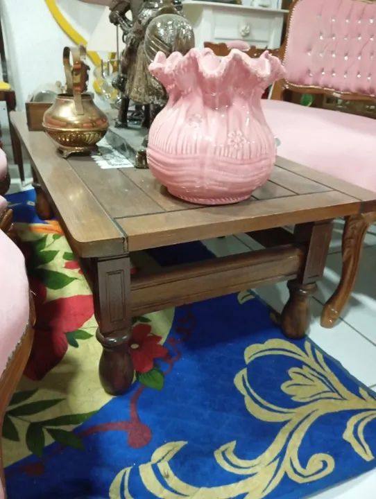 Conjunto de 3 mesinhas em imbuia