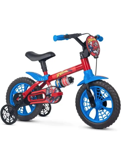 Bicicleta Infantil Azul aro 12 Superhéroes – Aldea Didáctica