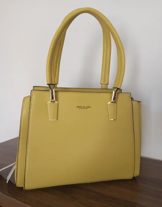 Bolsa de mão ou ombro  2 compartimentos  Pavão de Ouro - Foto 3