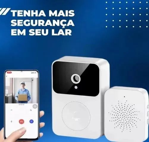 Wi-Fi Voz Registro Visitante Campainha Inteligente Sem Fio Com Câmera