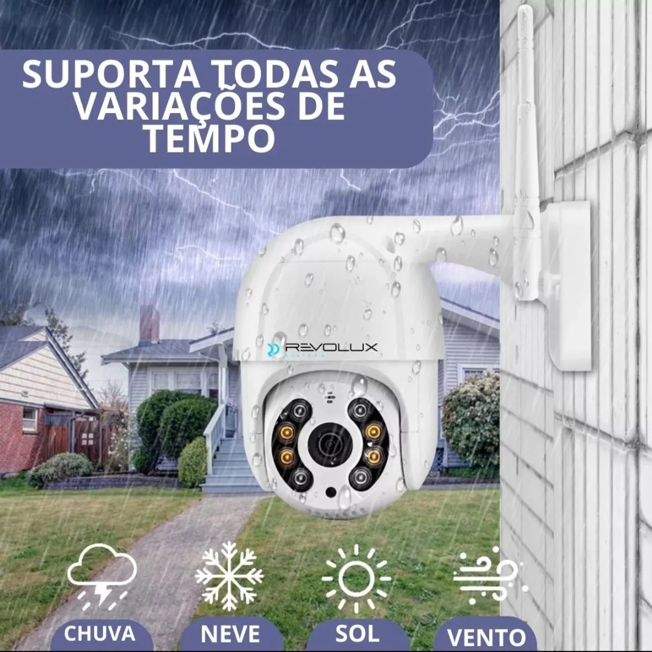 Câmera wifi externa a prova dagua com áudio